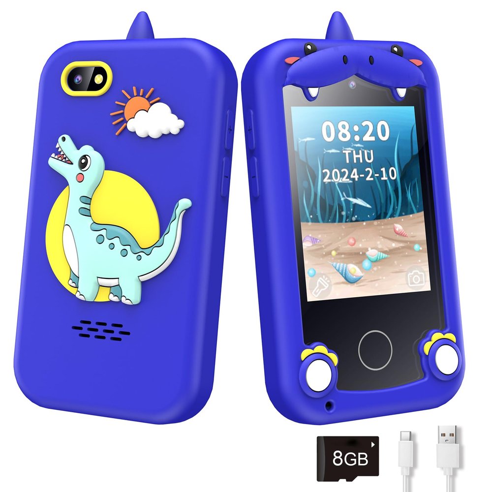 Kids Phone for Boys,Toys for 3-10 Year Old Boys Girls,Christmas Birthday Gifts for Girls,Toddler Smartphone Learning Toys,Kids Toys Play Cell Phones with Camera, Games, Music