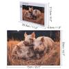 1000 PCS Jigsaw Puzzles Three Pigs Sleeping Puzzles Personalized Puzzle for Adults Wooden Puzzle Custom Puzzles from Photos Picture Puzzle Classic Jigsaw Puzzle for Wedding Birthday Valentine's Day view 2