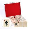 30# Western Style Mahjong Set with Numbers, Ivory, 144 Tiles, Carrying Case view 2