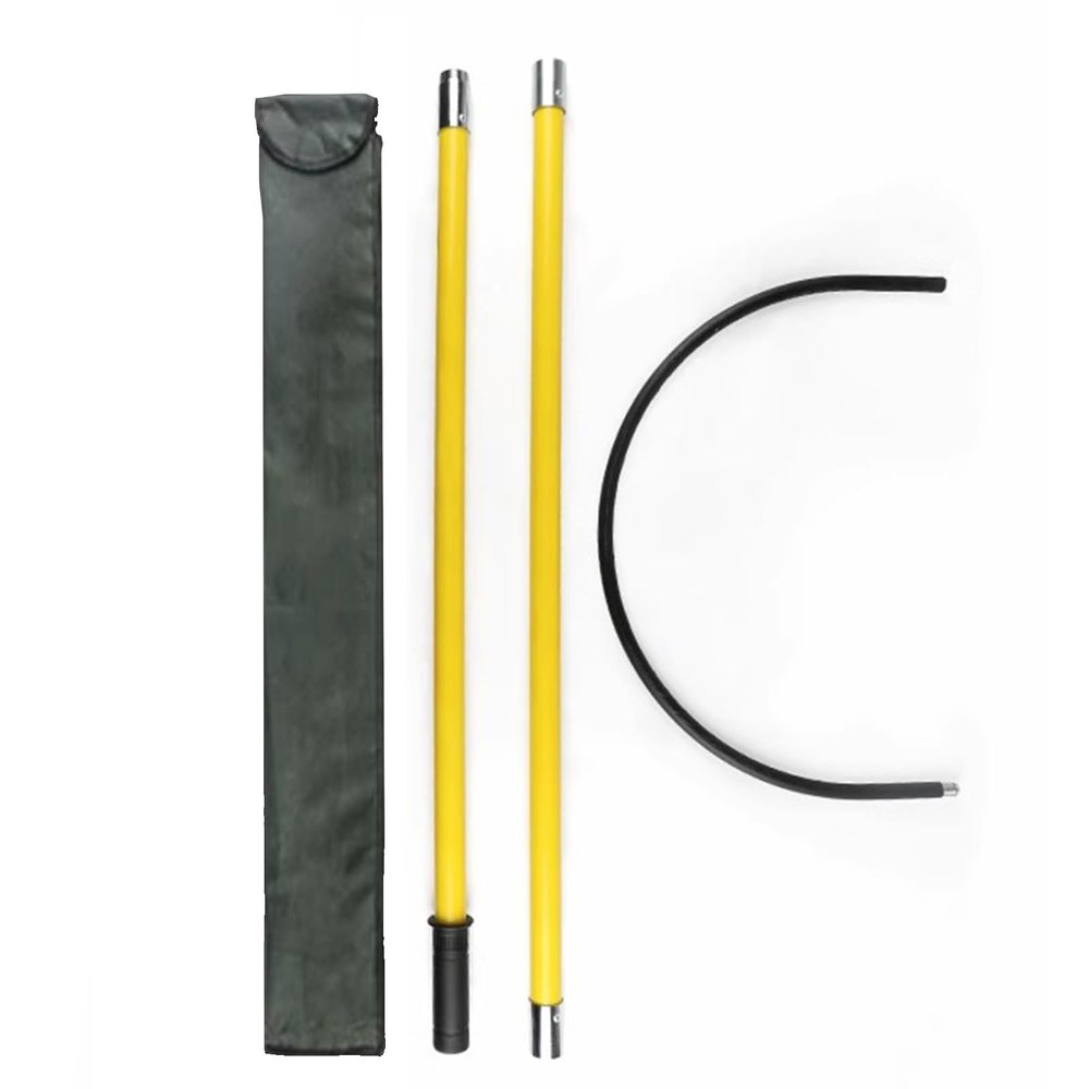 Rescue Hook Emergency Rescue Sticks Yellow Insulated Rescue Hook with 1 1.5 1.8 2 3 M Pole, Fire Electrician Lifeguard Rod Kit for Construction Sites/Hybrid Vehicles/Electric Repair, Anti-Electrocutio