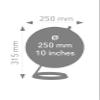 TROIKA Globe 23.5 DEGREES matt globe black seas & silver-coloured land areas  25 genuine map relief chrome-plated metal base in brushed look, soft felt base view 2