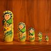 LOVENSPIRE Wooden Nesting Dolls Matryoshka Doll Set of 5 Hand Painted Indian Traditional Kondapalli Toys for Home Table Decor Wooden Stacking Dolls - Gifting Item Golu Dolls (6 Inch) view 1