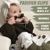 10-Pack Pacifier Clip Replacement Ends - BPA-Free Plastic Fasteners for DIY Baby Crafts, Sewing Bibs & Blankets Straps (3/4 Inch, 10 Color) view 3