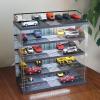 1:64 Hot Diecast Car Model Display Case,4 Tier Parking Scene Wheels Display Stand with LED Light and Acrylic Dust Cover Toys car Model Storage Cabinet view 1