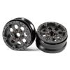 CobraCrawler Ultra Lightweight Carbon Aluminum 1.9 Beadlock Wheels Adjustable Offset for 1/10 RC Crawler SCX10 Capra TRX4 VS4-10 H10 Optic (B1) view 4
