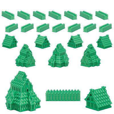Custom Civilizations for Catan Board Game | Replacement Player Sets | Settlers Pieces | Base Cities Settlements Roads | 3D Printed | (Viking Base Set)