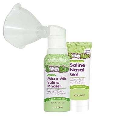 Boogie Micro-Mist Inhaler with Nasal Gel, Baby Nose Congestion Relief, Soothes and Hydrates Dry or Irritated Noses, Unscented