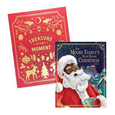 Our Familys Night Before Christmas Personalized Book and Christmas Keepsake Box - Deluxe Gold Foil Cover Edition | Foil Hardcover Book with Gift Box | 9" x 11" | I See Me!