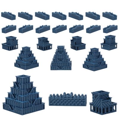 Custom Civilizations for Catan Board Game | Replacement Player Sets | Settlers Pieces | Base Cities Settlements Roads | 3D Printed | (Babylon Base Set)