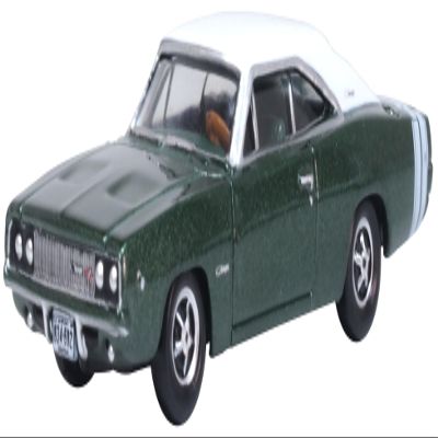 Oxford Diecast 1968 Racing Green Metallic with White Top and Tail Stripe 1/87 (HO) Scale Diecast Model Car 87DC68005