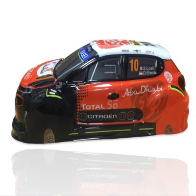 1/10 PVC Body Shell for On-Road Racing Drift Car, Citroen Rally Style, 1:10 Scale, Orange