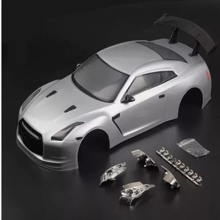 1:10 RC OnRoad Car Painted PVC Body Shell with Tail Wing & Light Cup