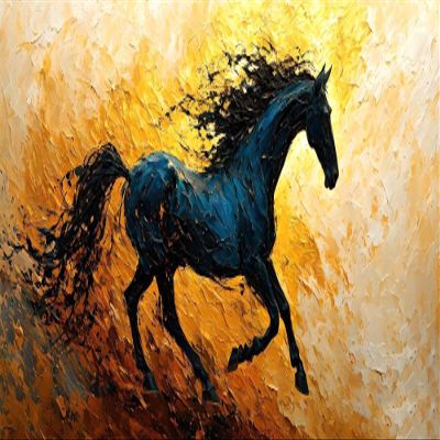 Animals Horses Paint by Numbers Kit for Adults, Paint by Numbers Kit for Adults Beginner, DIY Acrylic Watercolor Oil Paint by Number, Canvas Painting Kits for Gifts Home Wall Decor 24x48 inch R-5683