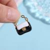 1/12 Simulated Miniature Handbag Mini Bag Model Ornaments, Fashion Mini Chain Bag Accessories Decoration Gift(Black) view 2
