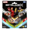 Beyblade X, Marvel Collab, Iron Man 4-80B vs.Thanos 4-60P Multipack - 2 Top & 2 Launchers Toy Set - Ages 8 and Up view 3