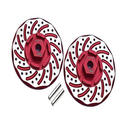 GPM Aluminum +2Mm Hex with Brake Disk with Silver Lining-4Pc Set for TRAXXAS 1/10 Rustler 4X4 Vxl-67076-4