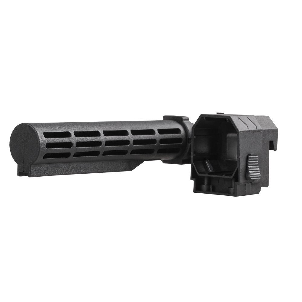 WORKERMOD Injection Mold Shoulder Stock Core with Adaptor for Nerf Elite Modulus Series and Worker Stock Toy (Black Fold-Adapter)