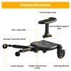 Universal Stroller Board with Detachable Seat, 2-in-1 Stroller Ride-On Board for Toddler, Fits Most Stroller Brands, Sit and Stand Stroller Attachment, Holds Up to 55 lbs for Kids Ages 3-7 view 4