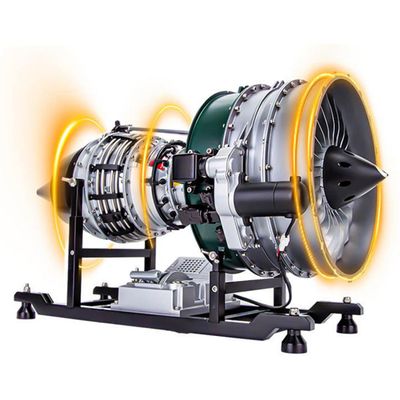 HOENTECH Mechanical Dual-Spool Turbofan Engine Model Kit, 1/10 DIY Assembly Electric Aircraft Engine, 1000+PCS, Ages 14+