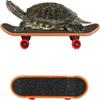 HAICHEN TEC Beard Dragon Toys Funny Fast Mini Skateboard Birds Smart Toys Turtles Outdoor Walking Running Playing Finger Skateboards for Small Animal Reptiles Lizard Turtle (S,6PC) view 2