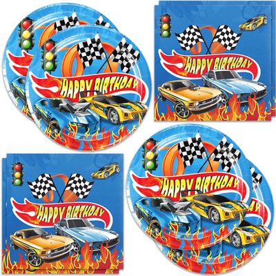 40Pcs Wheel Car Theme Party Supplies - Perfect for Birthdays Party and More Party
