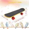 HAICHEN TEC Beard Dragon Toys Funny Fast Mini Skateboard Birds Smart Toys Turtles Outdoor Walking Running Playing Finger Skateboards for Small Animal Reptiles Lizard Turtle (S,4PC) view 3