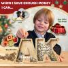 Bemaystar Personalized Piggy Bank for Kids: Customized Name Letter, Wooden Money Bank for Boys & Girls, Birthday view 4