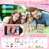 Gocina Kids Phone for Girls Age 3-10 - Toddler Smart Phone Toys with Touchscreen, Dual Cameras, Learning, Perfect Christmas Birthday Gift with 32G SD Card view 4