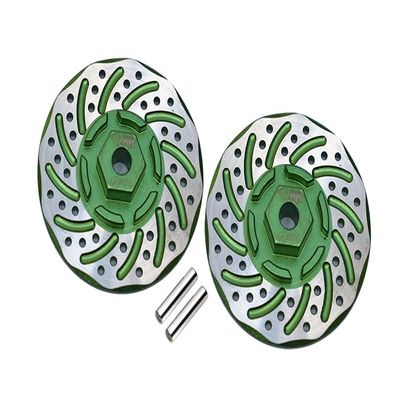 GPM Aluminum +2Mm Hex with Brake Disk with Silver Lining-4Pc Set for TRAXXAS 1/10 Rustler 4X4 Vxl-67076-4