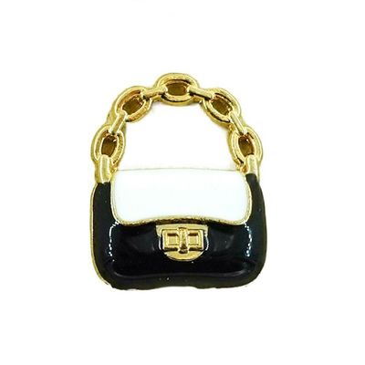 1/12 Simulated Miniature Handbag Mini Bag Model Ornaments, Fashion Mini Chain Bag Accessories Decoration Gift(Black&White)