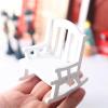 1 Pc Dollhouse Retro European Wooden Rocking Chair Mini Christmas Decoration Accessories (White) view 2