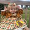 0-3 Months Baby Girl Thanksgiving Clothes Dress Set Infant Girls Turkey Outfit Plaid view 2