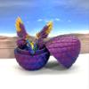 Crystal Winged Dragon With Egg, 3D Printed Articulated Wings, Red Green Blue Gold, Fidget ADHD Autism Toy CW001-RGBGD view 4