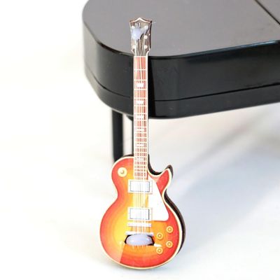 1 Pc Dollhouse Classical Guitar Pop Electric Guitar OB11 Mini Furniture Model (Brown)