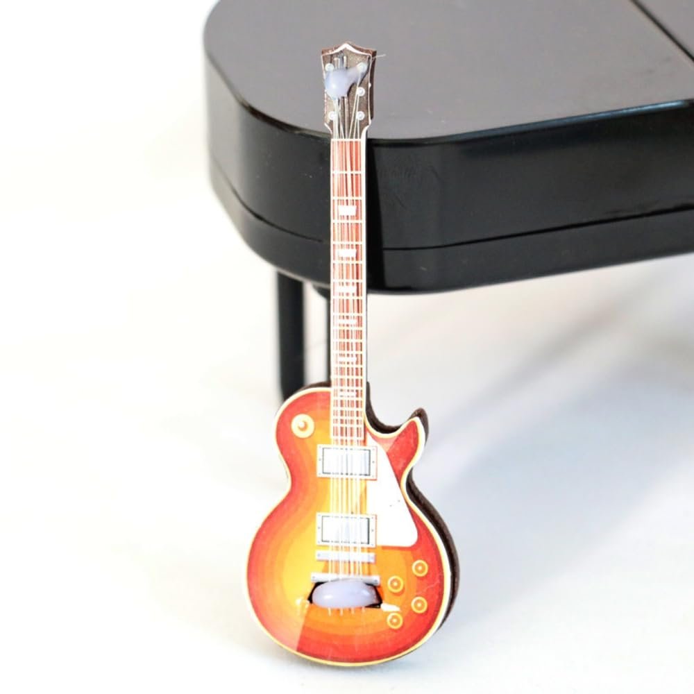 1 Pc Dollhouse Classical Guitar Pop Electric Guitar OB11 Mini Furniture Model (Brown)