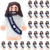 Bememo 25 Pcs Little Jesus Figures,Original Design Jesus Love You Rubber Religious Toys for Easter,Easter Basket Stuffers,Christian Party Favors Sunday School Baptism Church Gift(Navy Blue) view 1