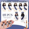 Bememo 25 Pcs Little Jesus Figures,Original Design Jesus Love You Rubber Religious Toys for Easter,Easter Basket Stuffers,Christian Party Favors Sunday School Baptism Church Gift(Navy Blue) view 2
