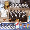 Bememo 25 Pcs Little Jesus Figures,Original Design Jesus Love You Rubber Religious Toys for Easter,Easter Basket Stuffers,Christian Party Favors Sunday School Baptism Church Gift(Navy Blue) view 3