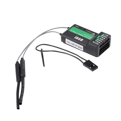 equlup RC Receiver, Plastic 2.4GHz Receiver Black 6CH Receiver FS IA6B RC Receiver IA6B PPM for FS I6X FS I6S I8 RC Transmitter