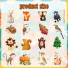 105PCS Woodland Animals Stickers Thanksgiving Stickers Forest Ananias Party Favors Supplies Woodland Baby Shower Decorations Cute Animal Stickers Fox Bear Vinyl Fall Stickers for Water Bottles view 3