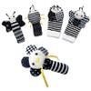 BABY K Rattle Socks & Wrist Rattles and Hand Rattle (Set E+ Flower) - Newborn Toys for Baby Boy or Girl - Brain Development Infant Toys - Hand and Foot Rattles Suitable for 0-3, 3-6, 6-12 Month Babies view 1