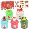 5 Pack Christmas Butter Slime Kit for Party Favors, DIY Xmas Slime Toys with Charms for Kids, Christmas Stocking Stuffer for Boys Girls view 1