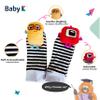 BABY K Foot Finder Socks & Wrist Rattles (Set L) - Newborn Toys for Baby Boy or Girl - Brain Development Infant Toys - Hand and Foot Rattles Suitable for 0-3, 3-6, 6-12 Months Babies view 4