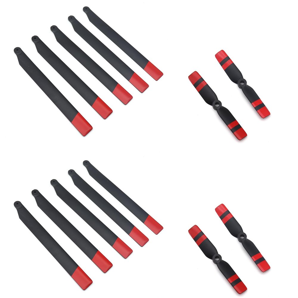 Zeyoking 2 Sets Red Main Blade for RC ERA C189 MD500 RC Helicopter (Red)