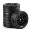 VBCERSDZ RC Wheel Tire Compatible with Tamiya TT01 TT02 XV01 XV02 PTG-2 for HSP for HPI for Kyosho 1/10 RC for Rally Drift Tires 65mm Road Car Wheels Tyres view 3