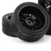 VBCERSDZ RC Wheel Tire Compatible with Tamiya TT01 TT02 XV01 XV02 PTG-2 for HSP for HPI for Kyosho 1/10 RC for Rally Drift Tires 65mm Road Car Wheels Tyres view 4
