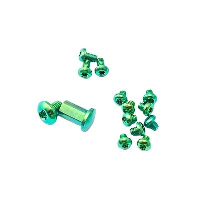 12-Piece Set Scales Handle Screw Fits for Bugout 535, Custom CNC Titanium Screw Set DIY Replacement Accessories(Green)