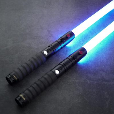 XenoSaber 2 Pack Light Sabers, 2 in 1 Smooth Swing Motion Control Light Saber, 16 Sound Fonts Infinite Color Changing APP Control, Rechargeable Double-Bladed Dueling for Adults