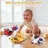 Airplane Toy Cars for Toddlers 1-3  4 Pack Press and Go Baby Car Toys, Push Airplanes with Rotating Propellers & Animal Drivers, Safe ABS Friction Cars for Indoor Outdoor Play, Gift for Boys Girls view 2