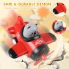 Airplane Toy Cars for Toddlers 1-3  4 Pack Press and Go Baby Car Toys, Push Airplanes with Rotating Propellers & Animal Drivers, Safe ABS Friction Cars for Indoor Outdoor Play, Gift for Boys Girls view 3